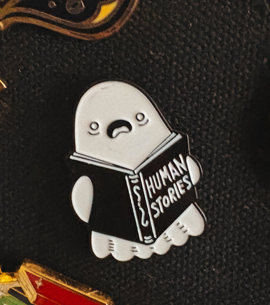 "Human Stories" Ghost Enamel Pin