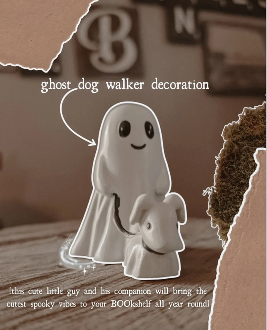 Mini Ghost Dog Walker Shelf Decor