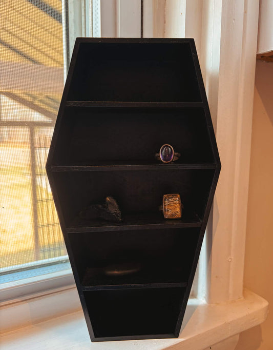 Coffin Shaped Trinket Shelf