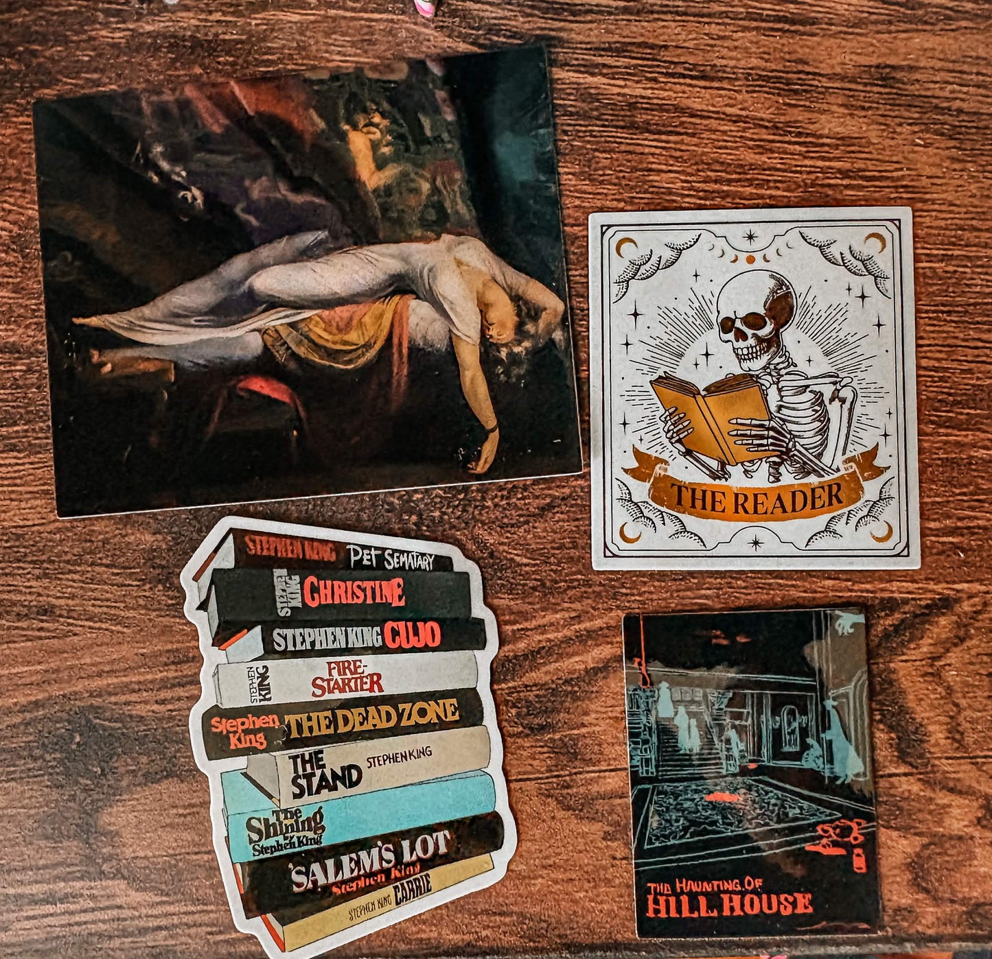 4 Pack of Waterproof Horror Stickers
