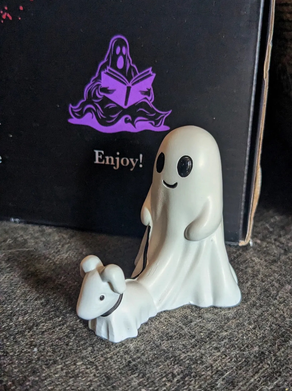 Mini Ghost Dog Walker Shelf Decor