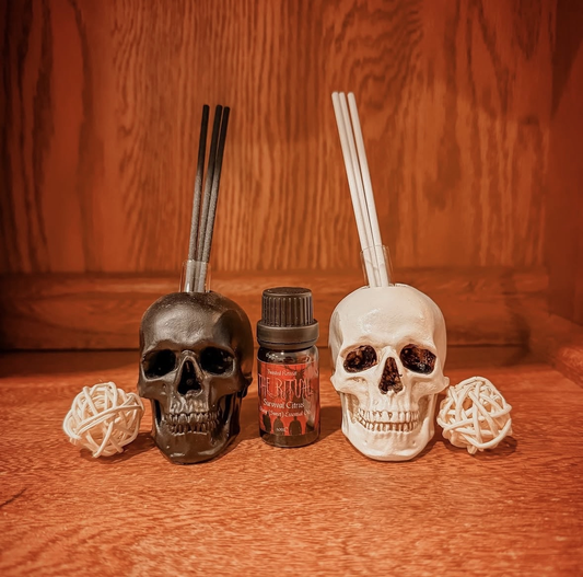 Set of Skull Reed Diffusers with The Ritual Essential Oils