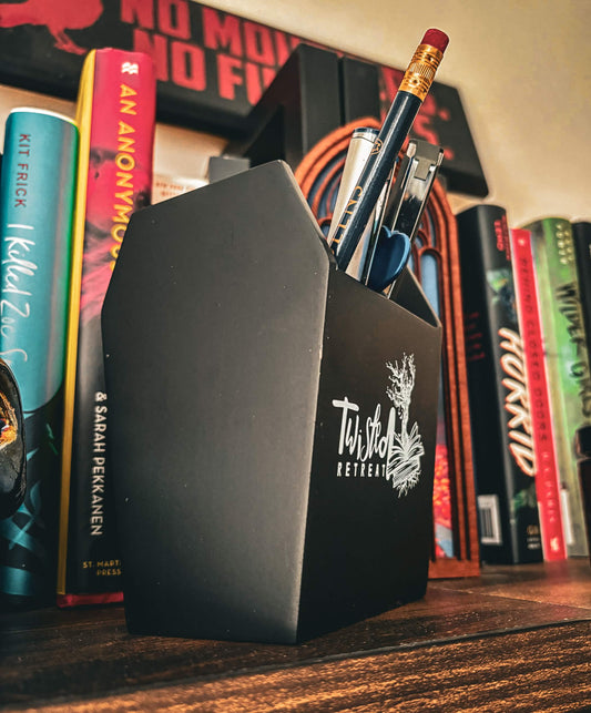 Coffin Shaped Pencil/Makeup Brush Holder