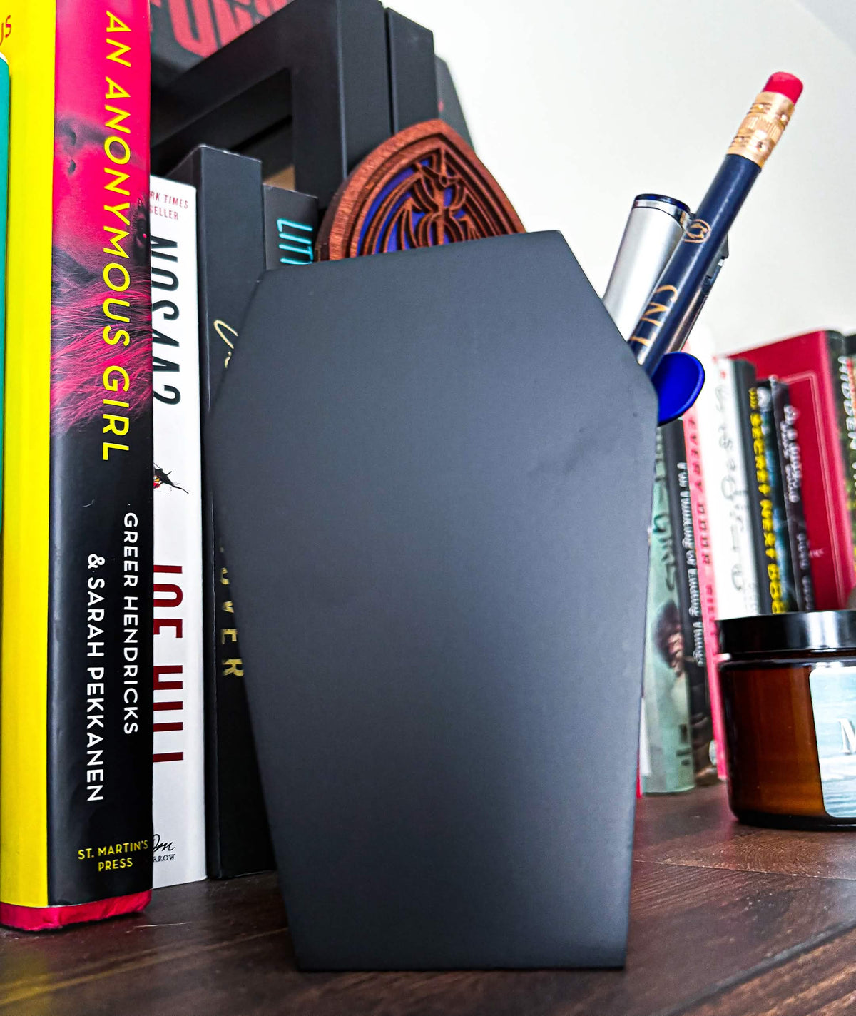 Coffin Shaped Pencil/Makeup Brush Holder
